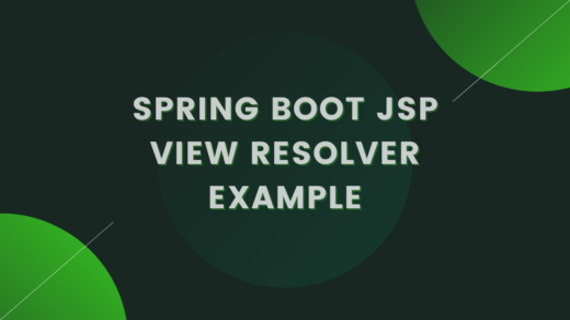 Spring Boot JSP View Resolver Example