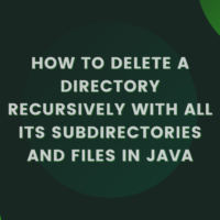How to delete a directory recursively with all its subdirectories and files in Java